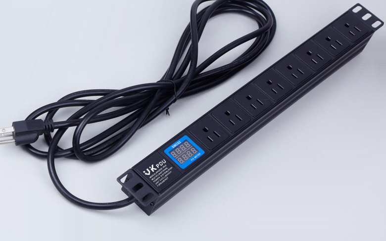 8位美標(biāo)PDU插座，帶電壓電流表美式PDU插座